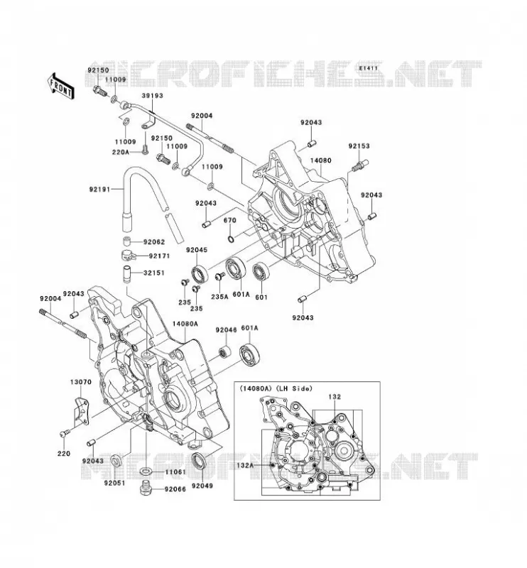 CARTER MOTEUR(S) Kawasaki TOUT-TERRAIN 110 2013 KLX110  KLX110CDF