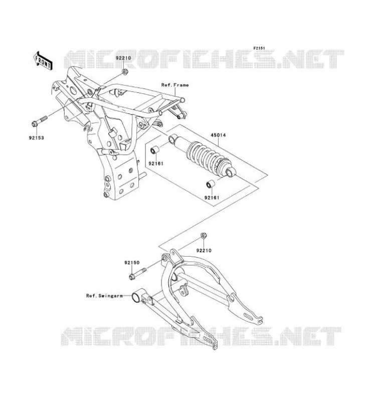SUSPENSION/AMORTISSEUR Kawasaki TOUT-TERRAIN 110 2013 KLX110  KLX110CDF