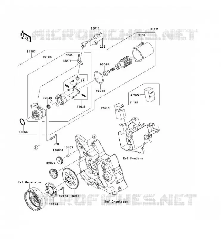 D&Eacute;MARREUR Kawasaki TOUT-TERRAIN 110 2013 KLX110  KLX110CDF