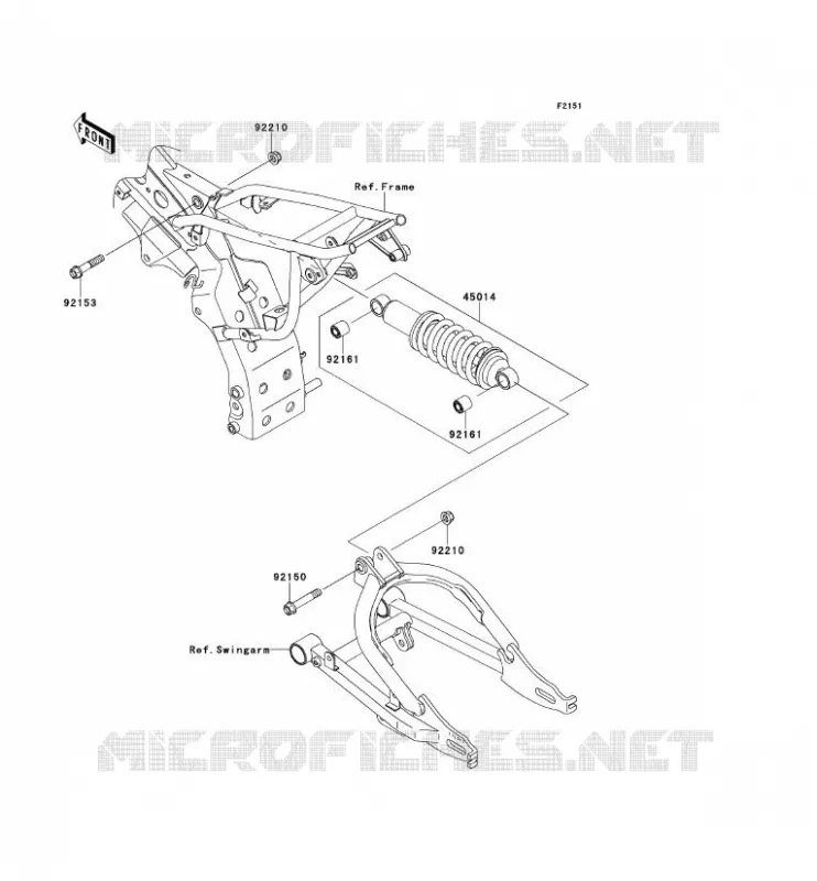 SUSPENSION/AMORTISSEUR Kawasaki TOUT-TERRAIN 110 2013 KLX110  KLX110CDF