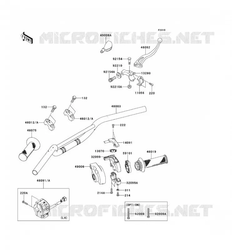 GUIDON Kawasaki TOUT-TERRAIN 110 2014 KLX110  KLX110CEF