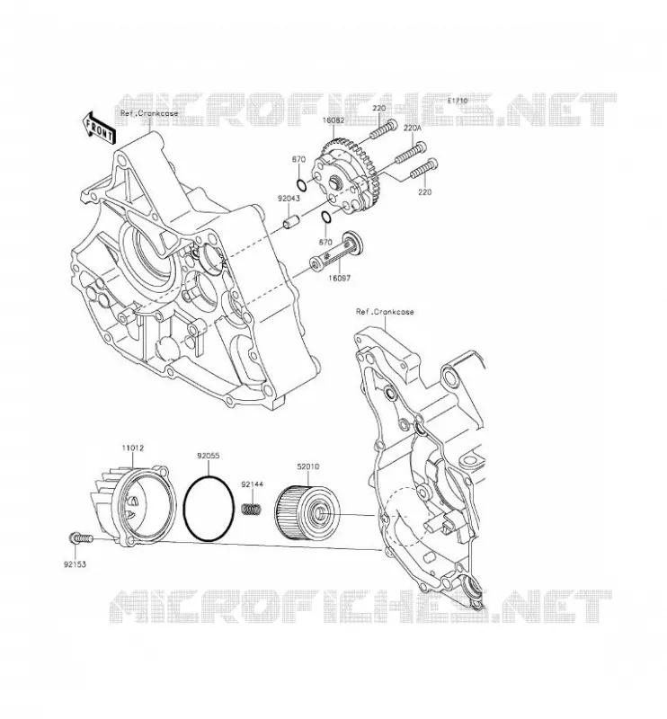 POMPE A HUILE Kawasaki TOUT-TERRAIN 110 2015 KLX110  KLX110CFF