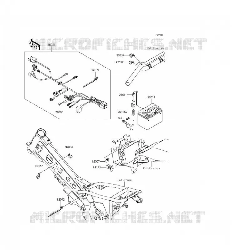 CHASSIS EQUIPMENT ELECTRIQUE Kawasaki TOUT-TERRAIN 110 2015 KLX110  KLX110CFF