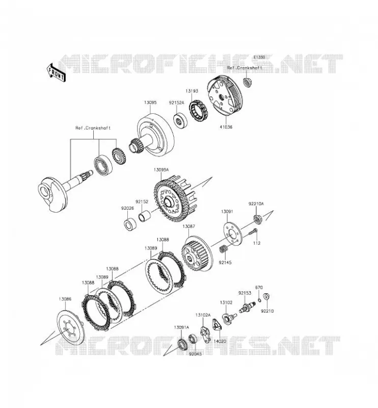 EMBRAYAGE Kawasaki TOUT-TERRAIN 110 2016 KLX110  KLX110CGF