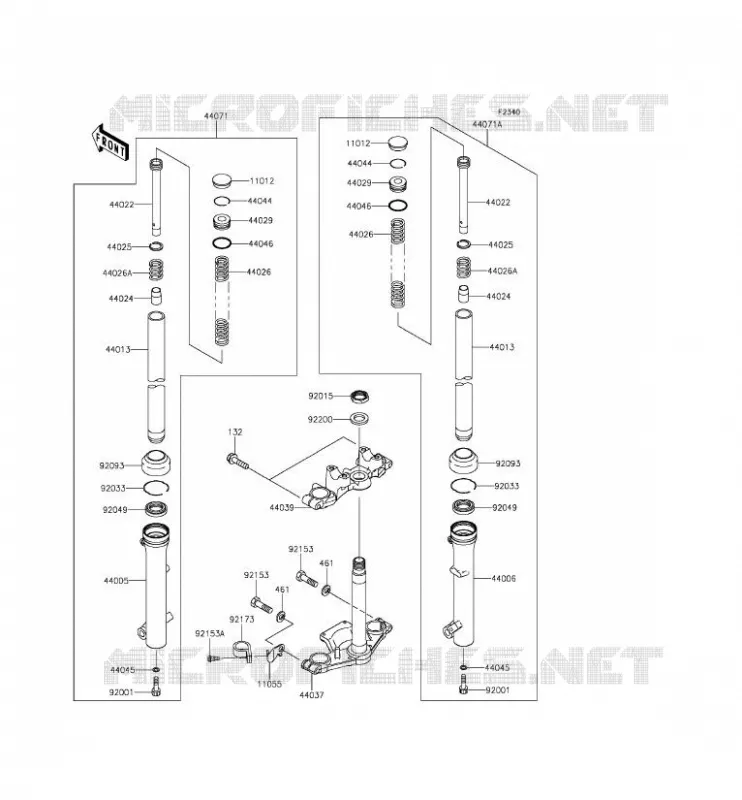 FOURCHE Kawasaki TOUT-TERRAIN 110 2016 KLX110  KLX110CGF