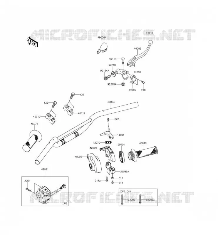 GUIDON Kawasaki TOUT-TERRAIN 110 2016 KLX110  KLX110CGF