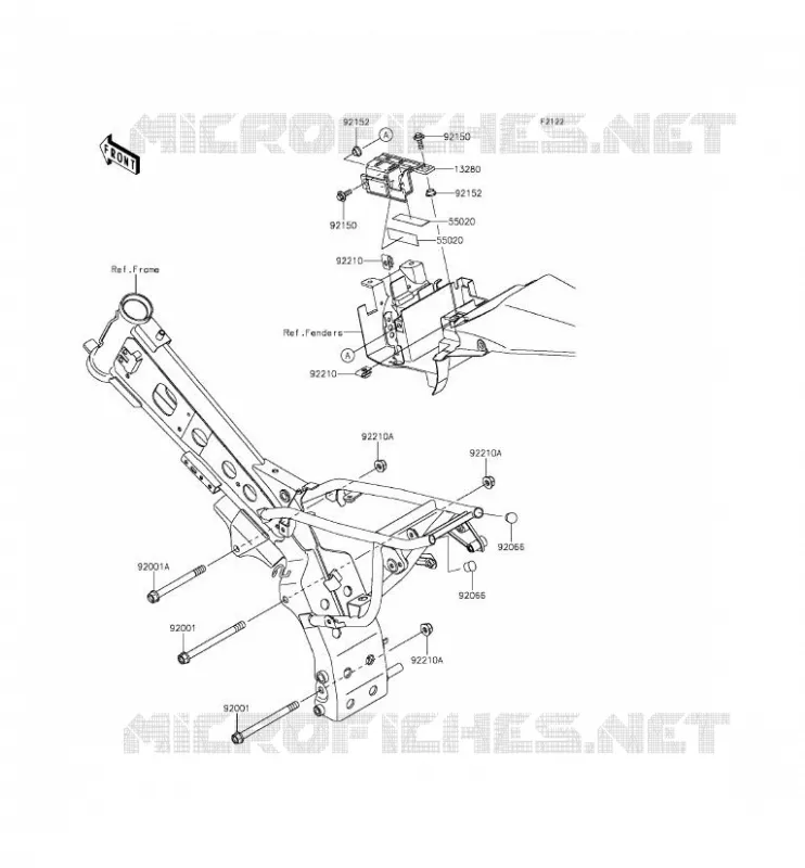 SUPPORT MOTEUR Kawasaki TOUT-TERRAIN 110 2016 KLX110  KLX110CGF