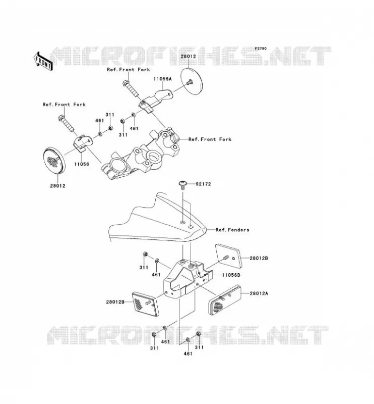 CATADIOPTRES(CN) Kawasaki TOUT-TERRAIN 110 2010 KLX110L  KLX110DAF