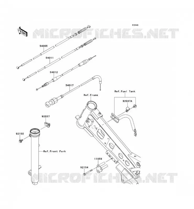 CABLES Kawasaki TOUT-TERRAIN 110 2011 KLX110L  KLX110DBF