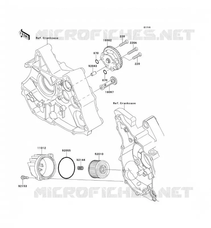 POMPE A HUILE Kawasaki TOUT-TERRAIN 110 2011 KLX110L  KLX110DBF