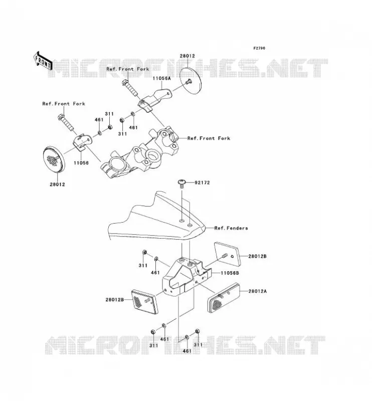 CATADIOPTRES(CN) Kawasaki TOUT-TERRAIN 110 2012 KLX110L  KLX110DCF