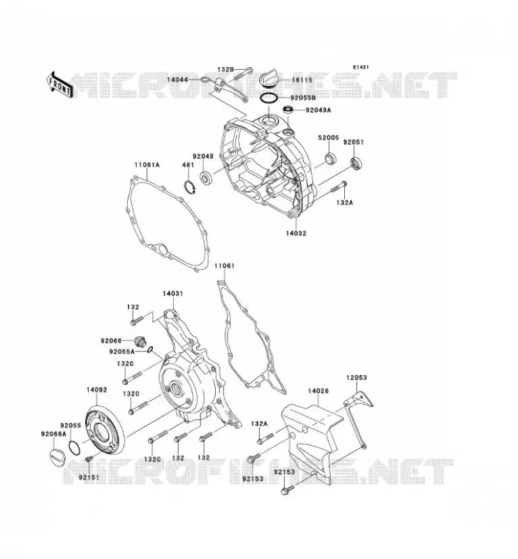 COUVERCLES MOTEUR Kawasaki TOUT-TERRAIN 110 2013 KLX110L  KLX110DDF