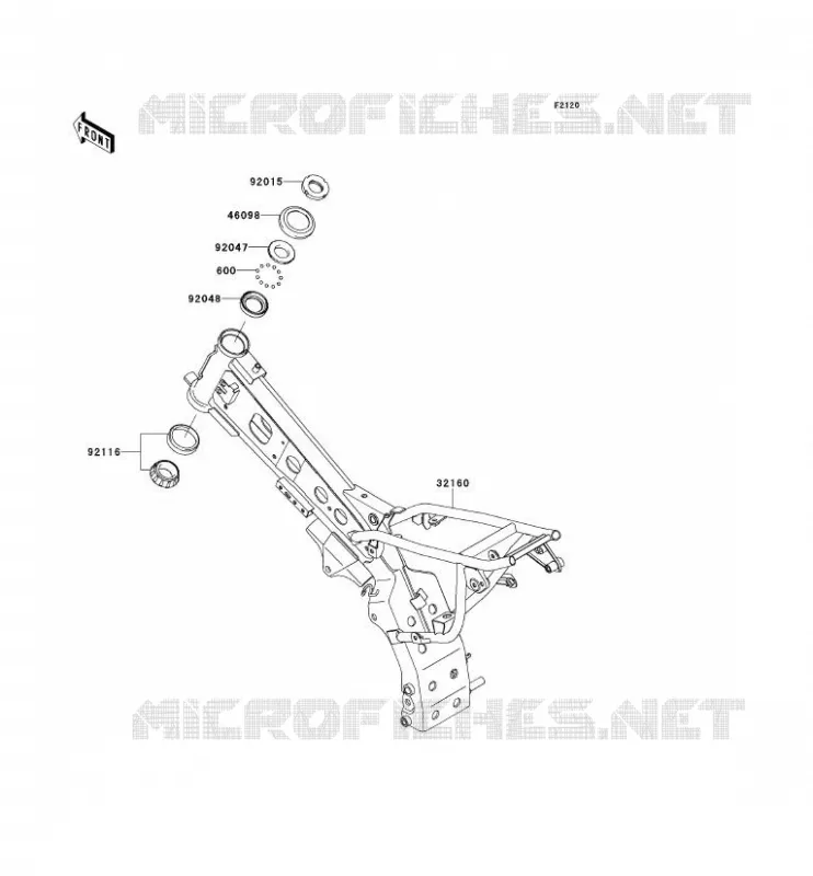 CH&Acirc;SSIS Kawasaki TOUT-TERRAIN 110 2014 KLX110L  KLX110DEF