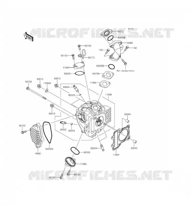 CULASSE Kawasaki TOUT-TERRAIN 110 2016 KLX110L  KLX110DGF