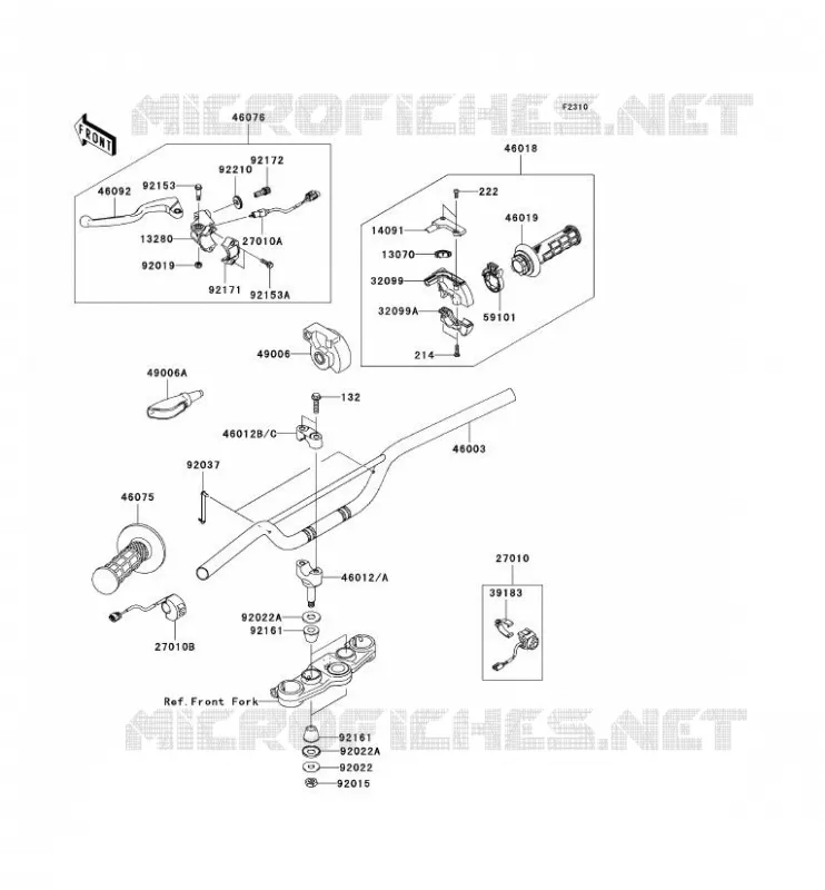 GUIDON Kawasaki TOUT-TERRAIN 140 2008 KLX140  KLX140A8F