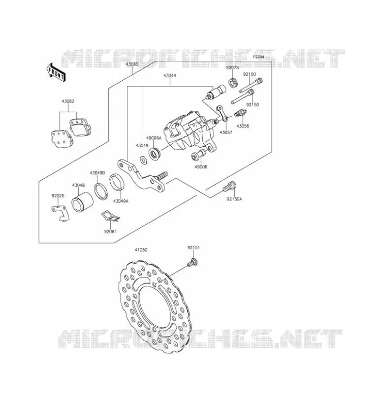 FREIN ARRIERE Kawasaki TOUT-TERRAIN 140 2012 KLX140  KLX140ACF
