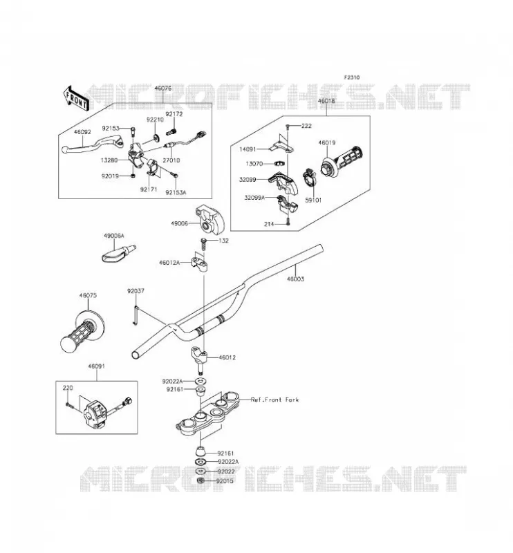 GUIDON Kawasaki TOUT-TERRAIN 140 2012 KLX140  KLX140ACF