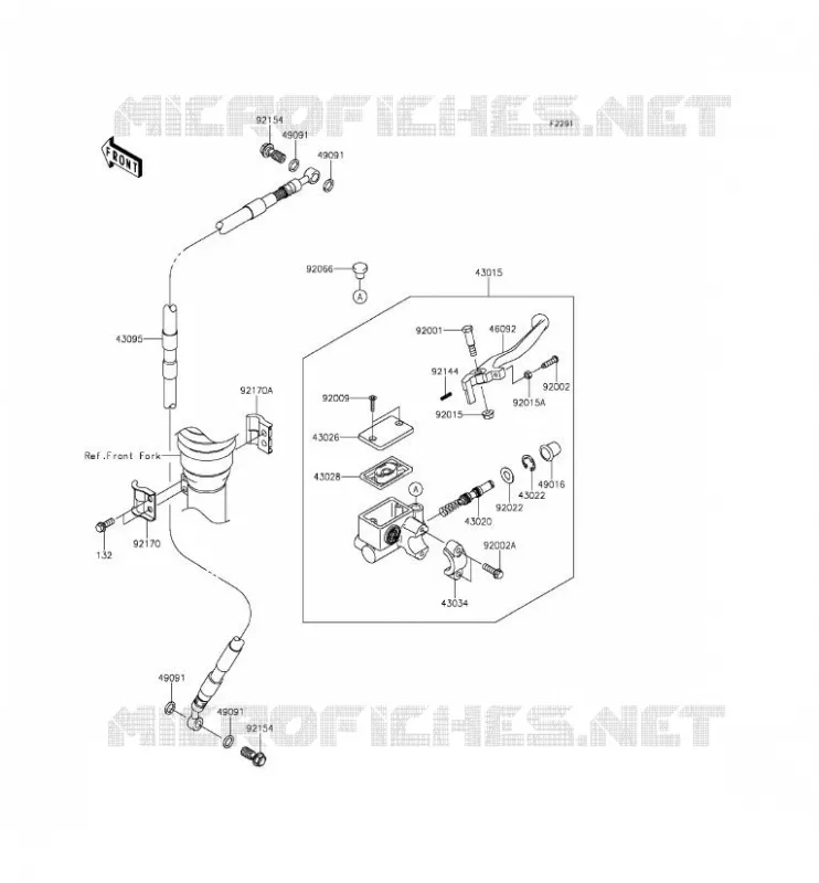 MAITRE CYLINDRE AV Kawasaki TOUT-TERRAIN 140 2012 KLX140  KLX140ACF
