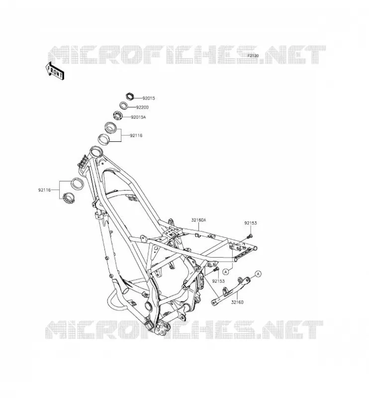 CH&Acirc;SSIS Kawasaki TOUT-TERRAIN 140 2013 KLX140  KLX140ADF