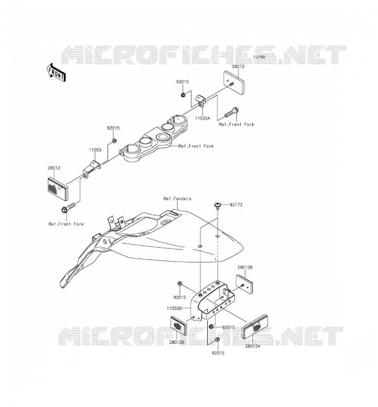 CATADIOPTRES(CN) Kawasaki TOUT-TERRAIN 140 2014 KLX140  KLX140AEF