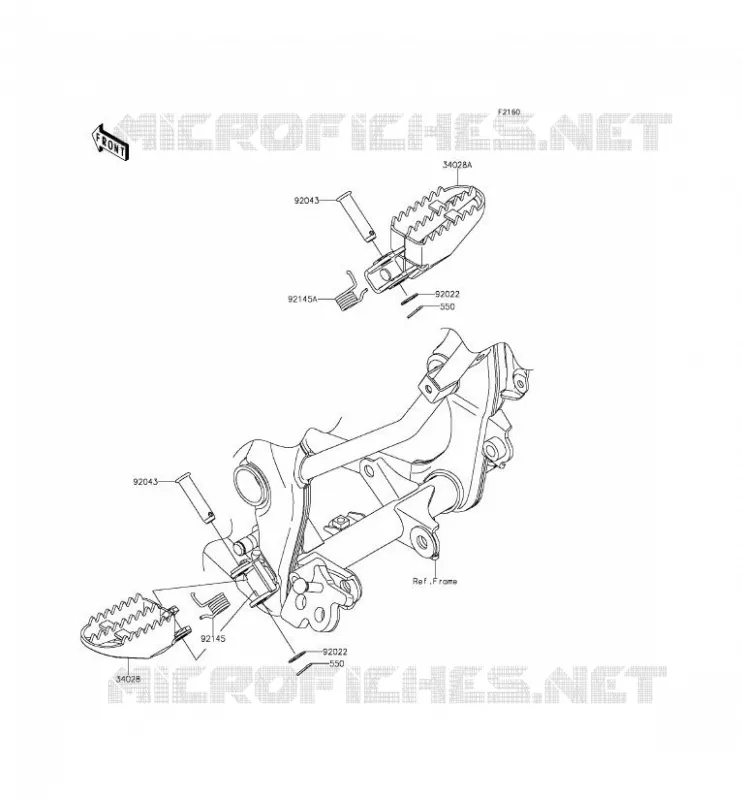 REPOSE PIED Kawasaki TOUT-TERRAIN 140 2016 KLX140  KLX140AGF