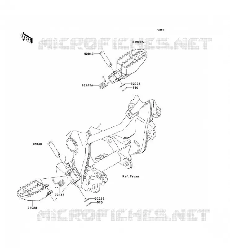 REPOSE PIED Kawasaki TOUT-TERRAIN 140 2009 KLX140L  KLX140B9FA