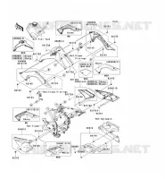 CACHE LAT&Eacute;RAL/GARDE CHAINE pour Kawasaki KLX140L 2010