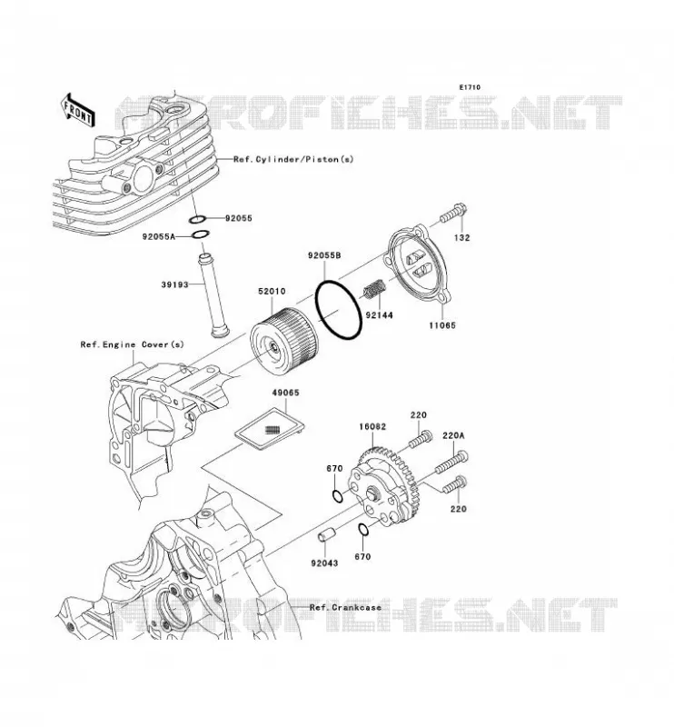POMPE A HUILE Kawasaki TOUT-TERRAIN 140 2010 KLX140L  KLX140BAF