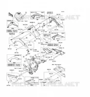 CACHE LAT&Eacute;RAL/GARDE CHAINE pour Kawasaki KLX140L 2010