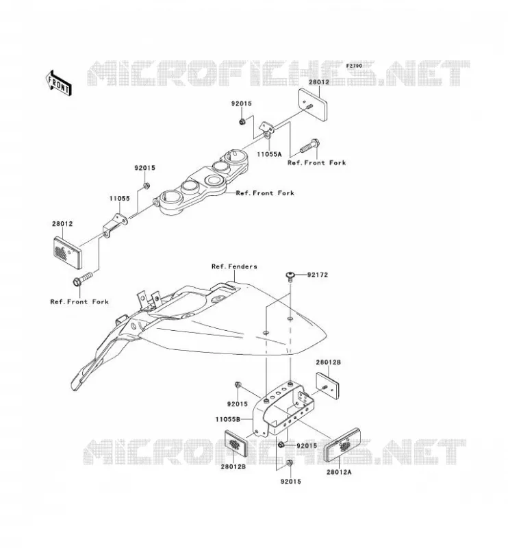 CATADIOPTRES(CN) Kawasaki TOUT-TERRAIN 140 2010 KLX140L  KLX140BAF