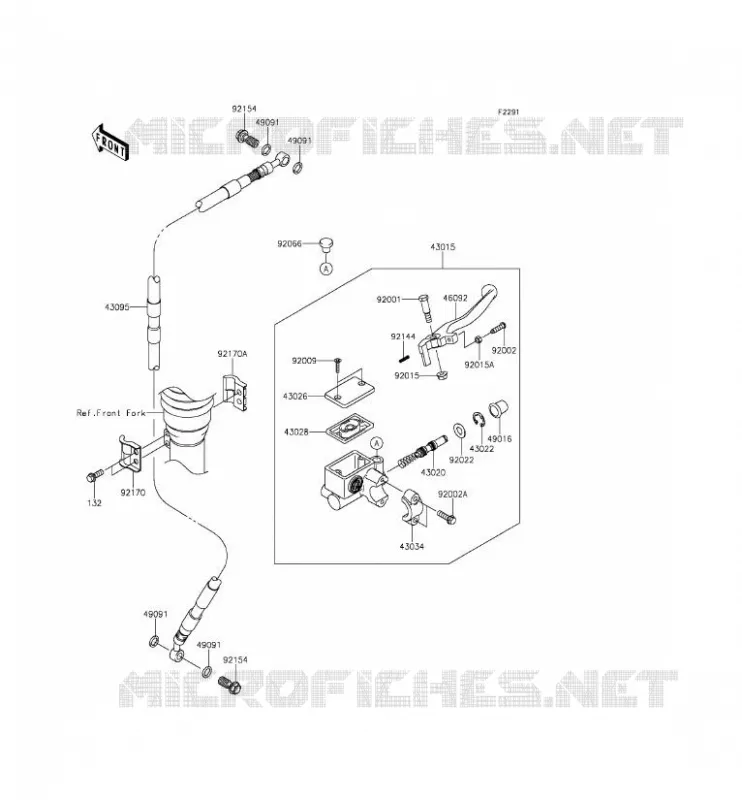 MAITRE CYLINDRE AV Kawasaki TOUT-TERRAIN 140 2012 KLX140L  KLX140BCF