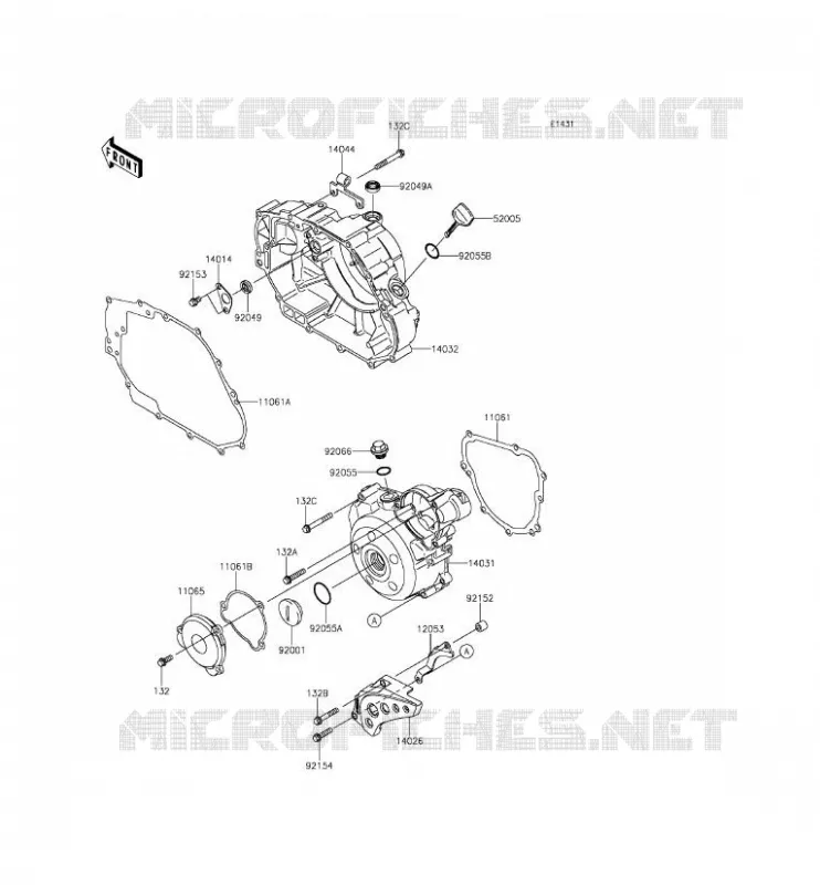 COUVERCLES MOTEUR Kawasaki TOUT-TERRAIN 140 2013 KLX140L  KLX140BDF