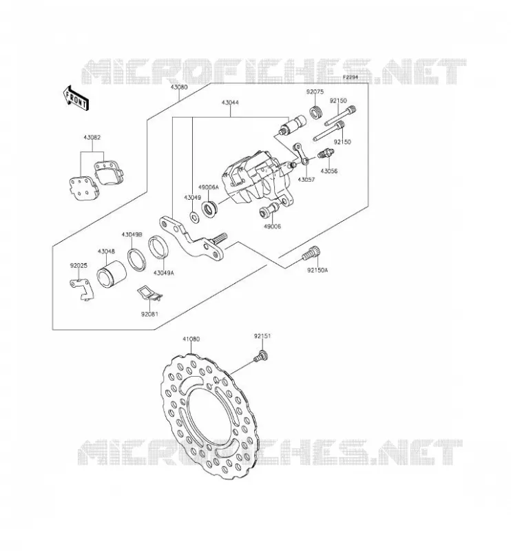 FREIN ARRIERE Kawasaki TOUT-TERRAIN 140 2013 KLX140L  KLX140BDF