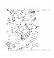 PIECE DE CADRE (COUVERTURE) pour Kawasaki KLX140L 2015