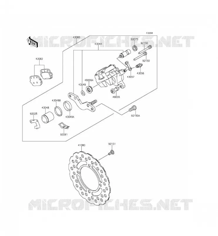 FREIN ARRIERE Kawasaki TOUT-TERRAIN 140 2016 KLX140L  KLX140BGF