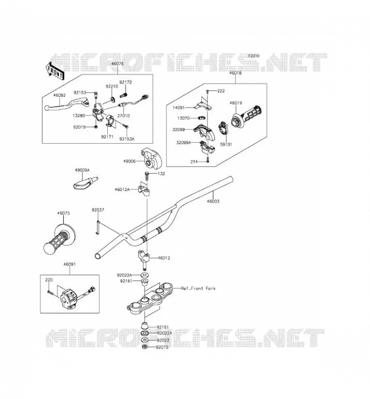 GUIDON Kawasaki TOUT-TERRAIN 140 2016 KLX140L  KLX140BGF