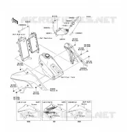 CAPOT MOTEUR pour Kawasaki KLX450R 2009