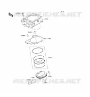 CYLINDRE/PISTON pour Kawasaki KLX450R 2009