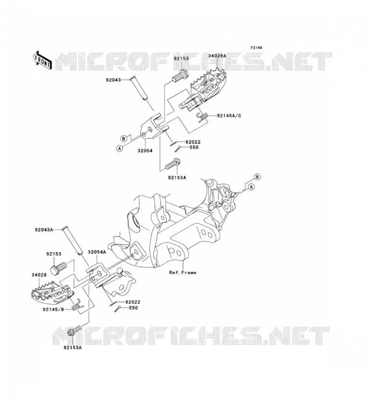 REPOSE PIED Kawasaki TOUT-TERRAIN 450 2009 KLX450R  KLX450A9F