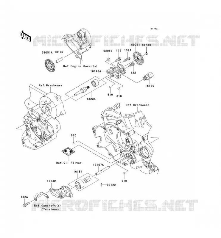 POMPE A HUILE Kawasaki TOUT-TERRAIN 450 2009 KLX450R  KLX450A9F