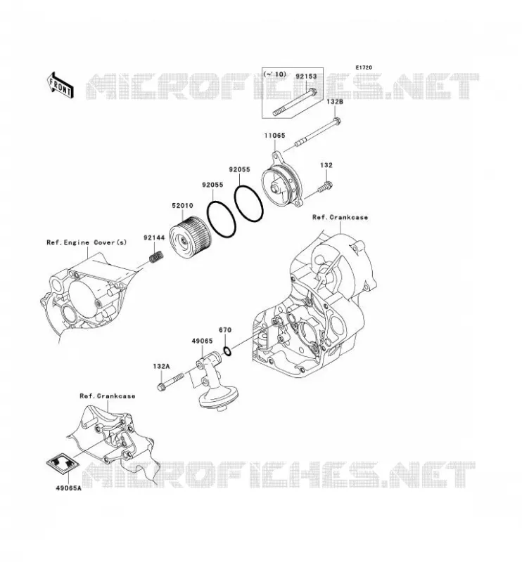 FILTRE &Agrave; HUILE Kawasaki TOUT-TERRAIN 450 2010 KLX450R  KLX450AAF