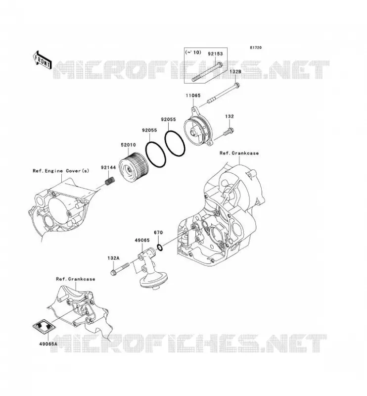 FILTRE &Agrave; HUILE Kawasaki TOUT-TERRAIN 450 2012 KLX450R  KLX450ACF
