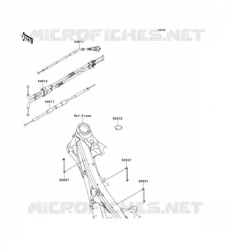 CABLES Kawasaki TOUT-TERRAIN 450 2013 KLX450R  KLX450ADF