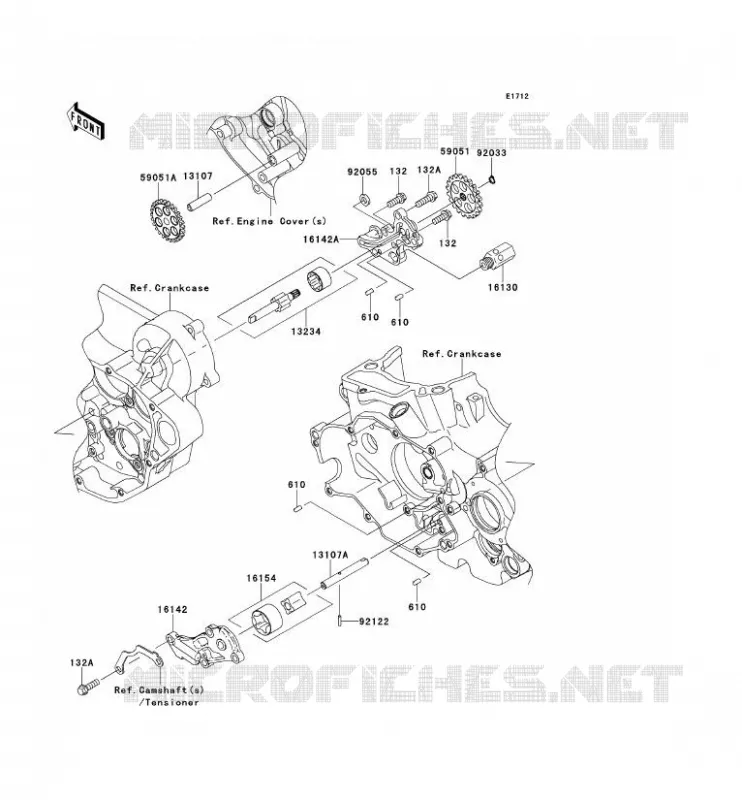 POMPE A HUILE Kawasaki TOUT-TERRAIN 450 2013 KLX450R  KLX450ADF