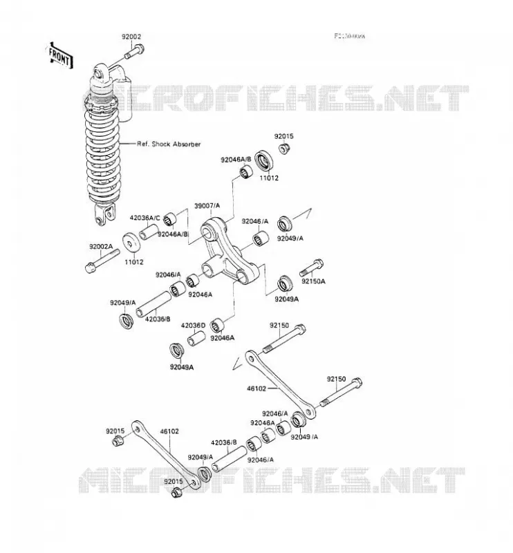 SUSPENSION Kawasaki TOUT-TERRAIN 100 1990 KX100  KX100-A2