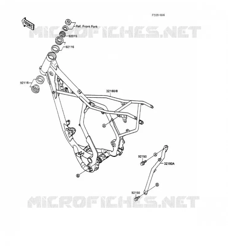 CH&Acirc;SSIS Kawasaki TOUT-TERRAIN 100 1990 KX100  KX100-A2