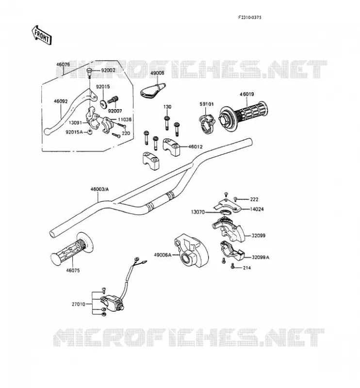 GUIDON Kawasaki TOUT-TERRAIN 100 1990 KX100  KX100-A2