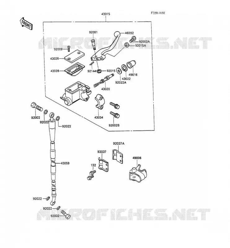 MAITRE CYLINDRE AV Kawasaki TOUT-TERRAIN 100 1990 KX100  KX100-A2