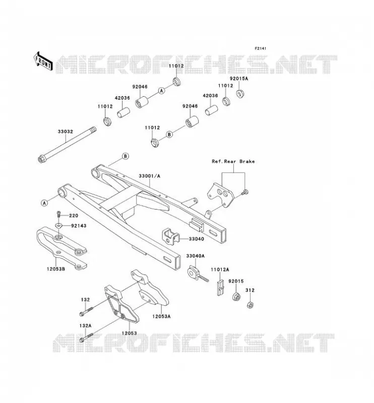 BRAS OSCILLANT Kawasaki TOUT-TERRAIN 100 1992 KX100  KX100-B2