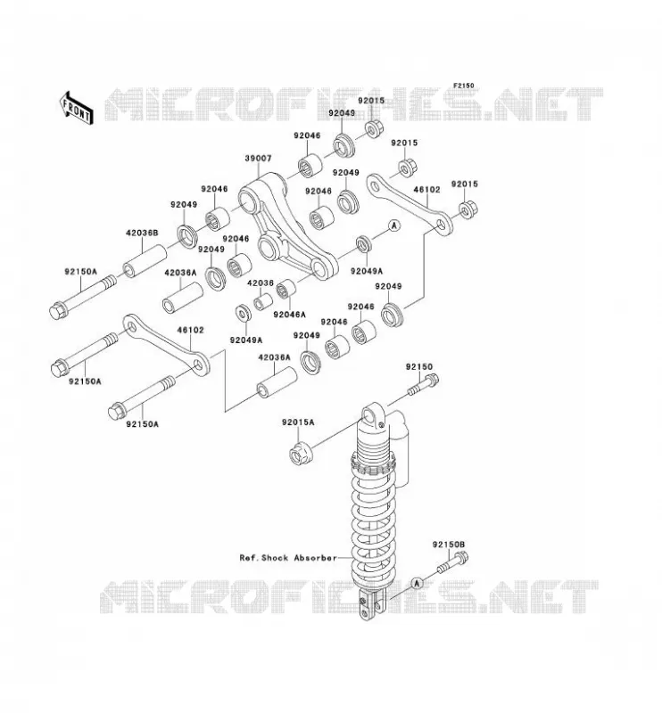 SUSPENSION Kawasaki TOUT-TERRAIN 100 1992 KX100  KX100-B2